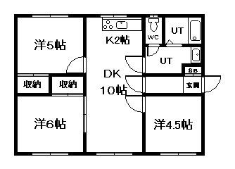 フォレストノ-ブ(3LDK/2階)の間取り写真