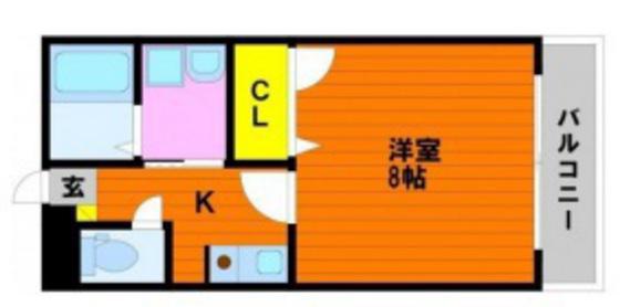 サンハイム津島西(1K/2階)の間取り写真