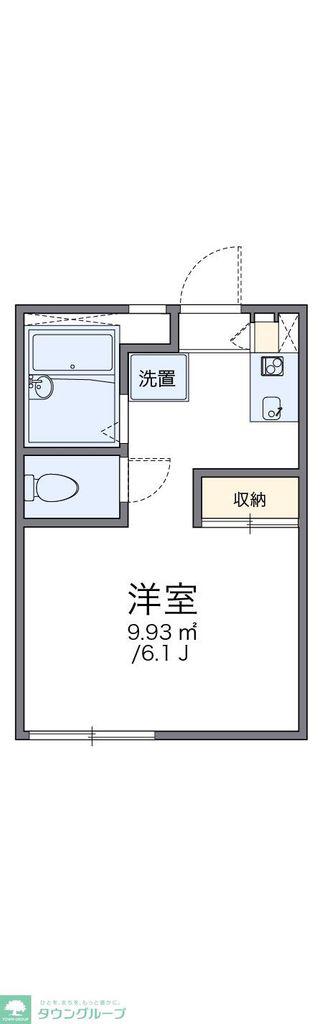 レオパレス篭山西(1K/2階)の間取り写真