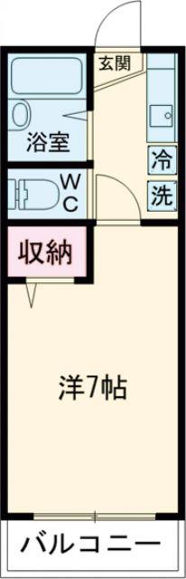プラテーク天龍(1K/2階)の間取り写真