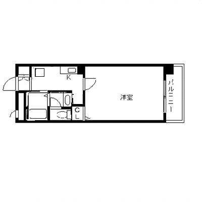 フィネス昭和町II(1K/2階)の間取り写真