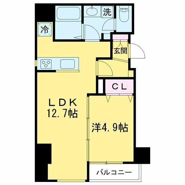 LUMIEC NEGISHI(1LDK/6階)の間取り写真