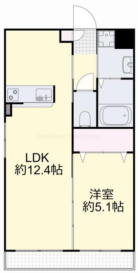 ヴィクトワ―ル大供(1LDK/1階)の間取り写真