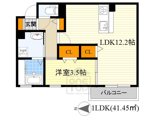 フォレストファン(1LDK/3階)の間取り写真