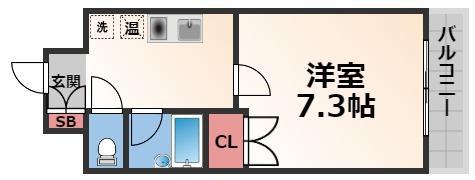 フォレスト今里(1K/5階)の間取り写真