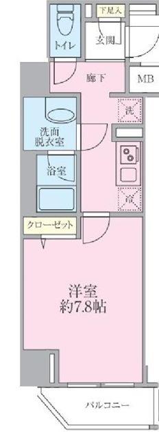アイル ラメール錦糸町(1K/6階)の間取り写真