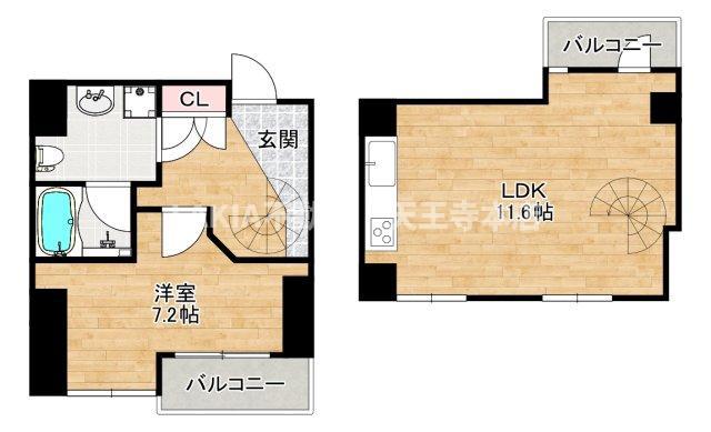 RADIATION COURT(1LDK/6階)の間取り写真