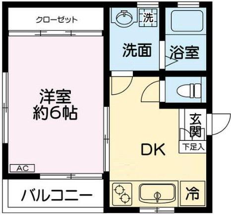 Gハウス町屋(1DK/1階)の間取り写真