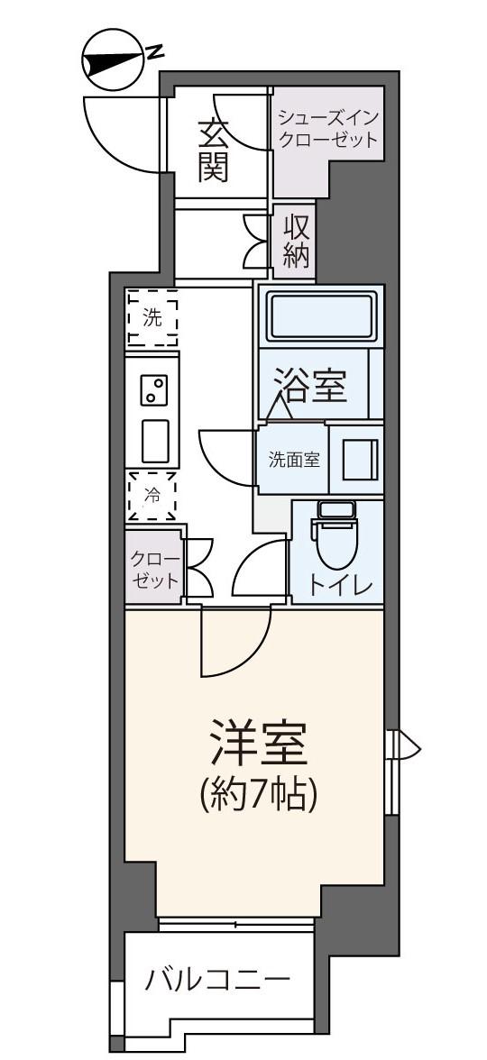リージア代々木(1K/9階)の間取り写真