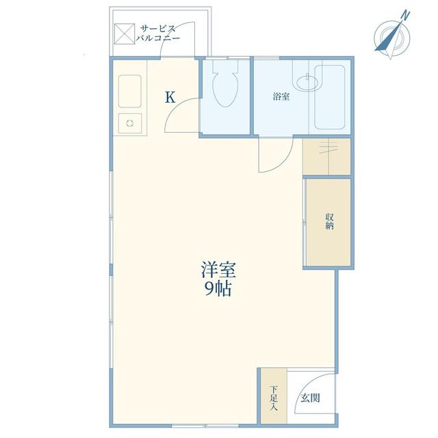 堀岡アパート(ワンルーム/2階)の間取り写真