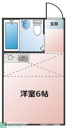 ウィンド上福岡(1K/1階)の間取り写真