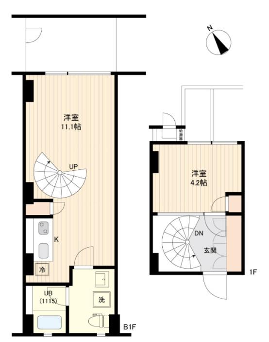 ポラスト恵比寿(1LDK/1階)の間取り写真