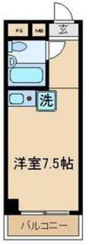 パークヒルズ高砂(ワンルーム/3階)の間取り写真