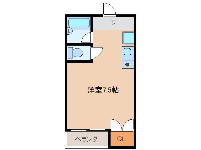 エムパヤール(ワンルーム/2階)の間取り写真