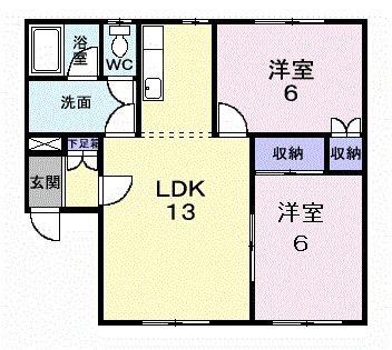 シャルマンサイトー(2LDK/1階)の間取り写真