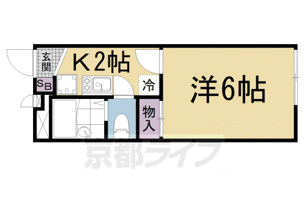レオパレスサントネ(1K/1階)の間取り写真