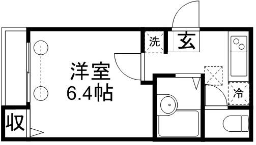吉祥寺アパートメント(1K/1階)の間取り写真