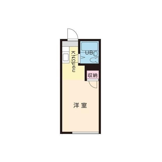 コーポ落合2(ワンルーム/1階)の間取り写真