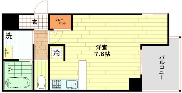 UMEDA ISLAND RESIDENCE(ワンルーム/5階)の間取り写真