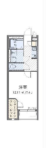 ミランダ光彩イースト(1K/2階)の間取り写真