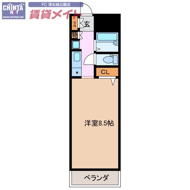 サンロイヤル東丸之内(1K/7階)の間取り写真