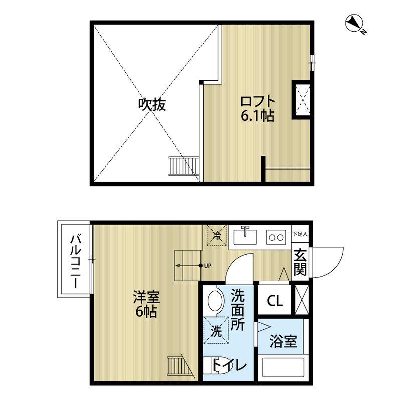 PRIMO検見川(ワンルーム/1階)の間取り写真