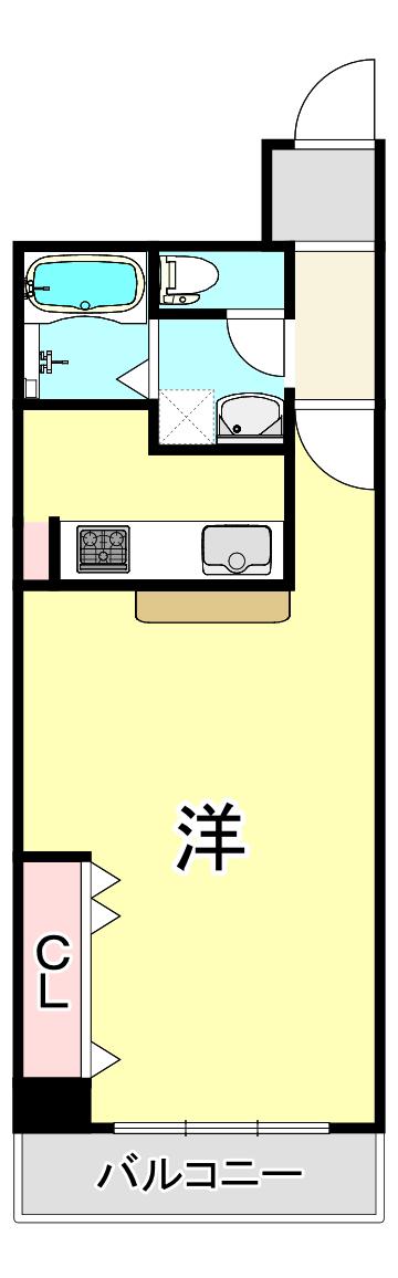 シティコープ大手前(1K/5階)の間取り写真