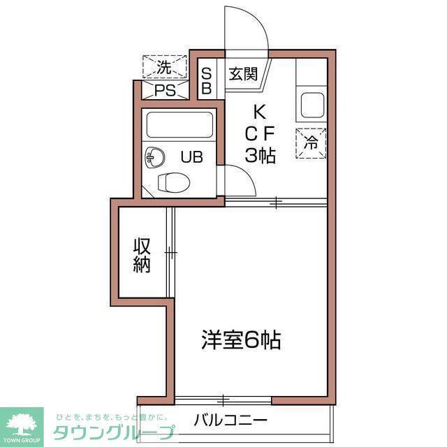 ハイムピア3(1K/2階)の間取り写真