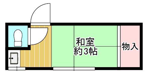 エムエムハイツ平井(1K/2階)の間取り写真