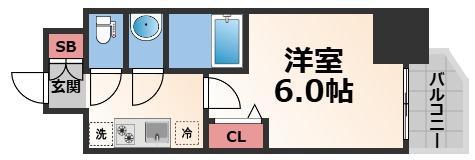 プレサンス新深江ディレット(1K/5階)の間取り写真