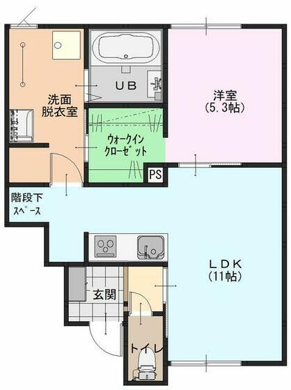 ルバンセル(1LDK/1階)の間取り写真