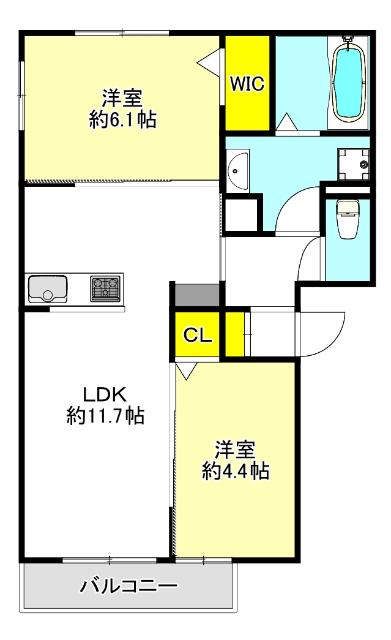 CASA桝次郎(2LDK/1階)の間取り写真