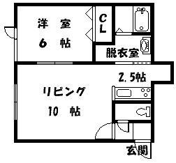 FAREN(1LDK/2階)の間取り写真