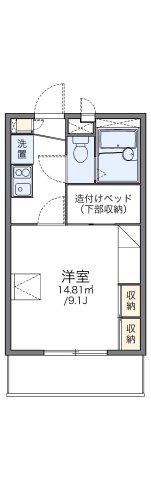 レオパレスGAZEBO12(1K/1階)の間取り写真