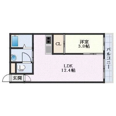 グレーシア(1LDK/2階)の間取り写真