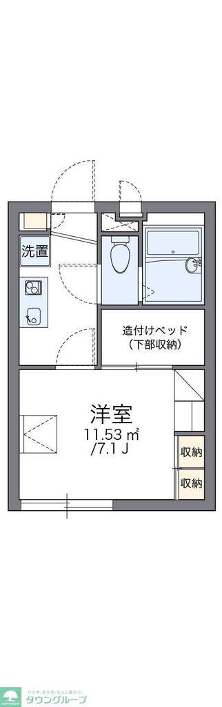 レオパレスリッチトレイン(1K/2階)の間取り写真