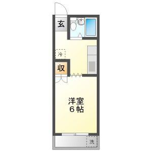 エリーゼの森(1K/2階)の間取り写真