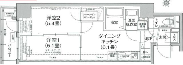 アイル ノヴェル駒込(2DK/8階)の間取り写真