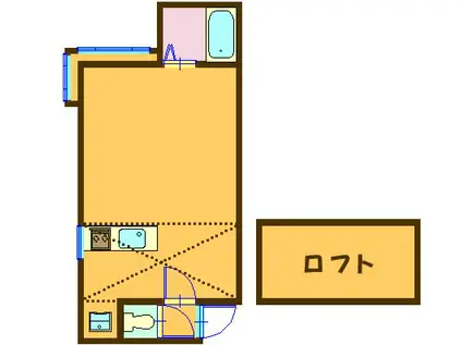 ベルトピア札幌II(1DK/3階)の間取り写真