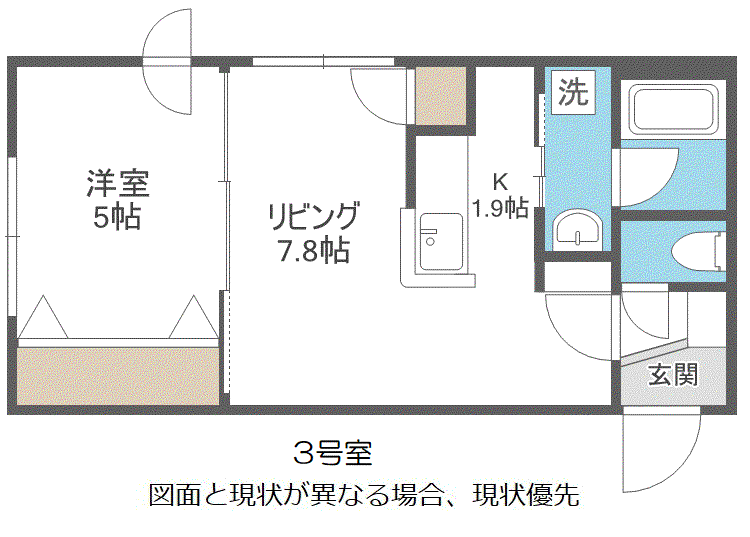 ESPOIR MAEDA(1LDK/4階)の間取り写真