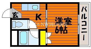 野田レジデンス(1K/3階)の間取り写真