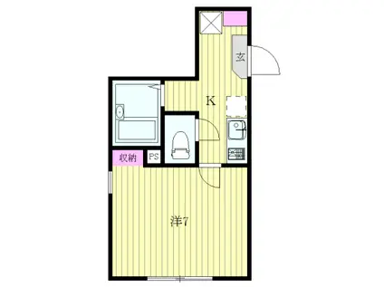 Nレジデンス(1K/2階)の間取り写真