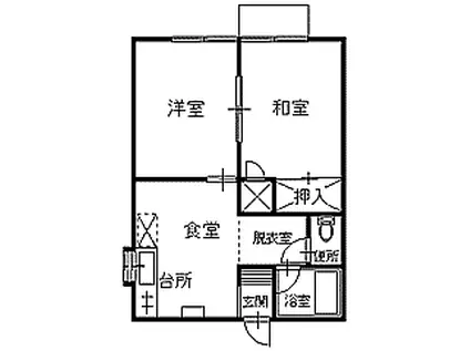 メゾンドYS1(2DK/1階)の間取り写真