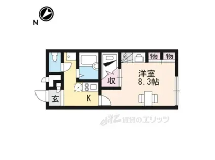 レオパレス高宮B(1K/2階)の間取り写真