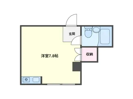 カサハラビル逗子A棟(ワンルーム/4階)の間取り写真