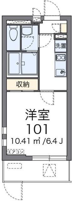 クレイノシャルム(1K/2階)の間取り写真