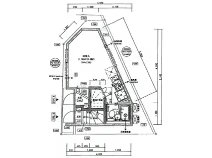 シューコーポ(ワンルーム/1階)の間取り写真