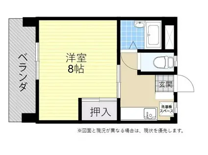 ちちやビル(1K/3階)の間取り写真