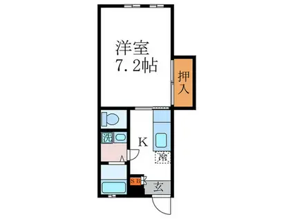 CASA壬生町屋(1K/1階)の間取り写真