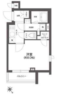 GRAN PASEO 四谷若葉 グランパセオ 四谷若葉(1K/2階)の間取り写真